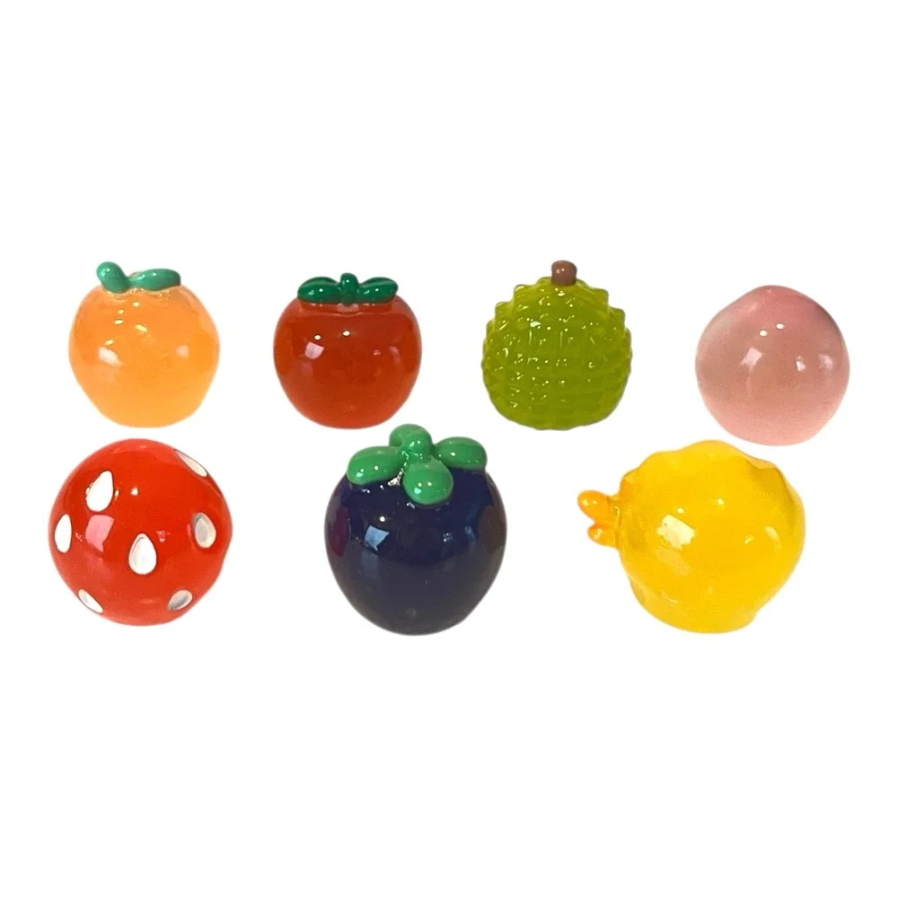 28 Fruity Face Kawaii Mini Slime Resin Charms Assortment Collect 5 Sets of 7